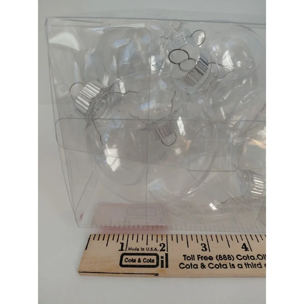 DIY Plastic Christmas Ornaments Clear 25‎ Piece Plastic Make Market NEW
